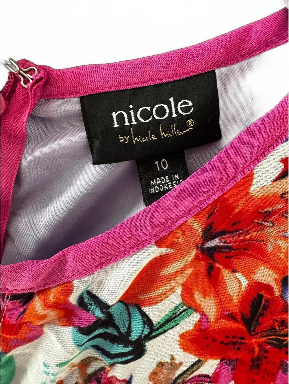 Nicole by Nicole Miller Women's Floral Sleeveless Midi Dress Size 10 - Picture 4 of 4